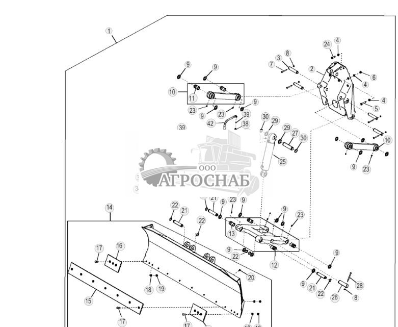 Комплект передненавесного отвала бульдозера, 97 ДЮЙМОВ - ST746814 769.jpg